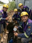 Tim TKR PDAM : pemantauan jaringan tidak berhenti setelah aliran mulai kembali, tetapi terus dilakukan.